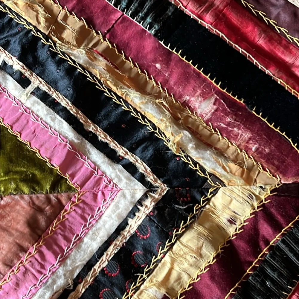 Elegant Multicolor Patchwork Quilt handmade